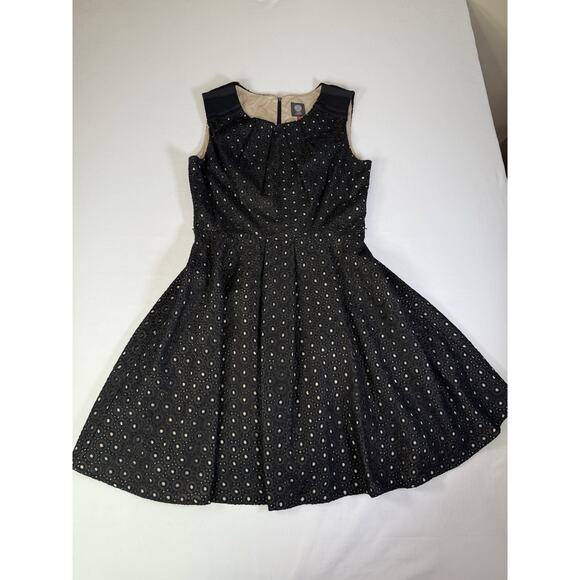 Vince Camuto Black Eyelet Dress Size 12 - Picture 1 of 5